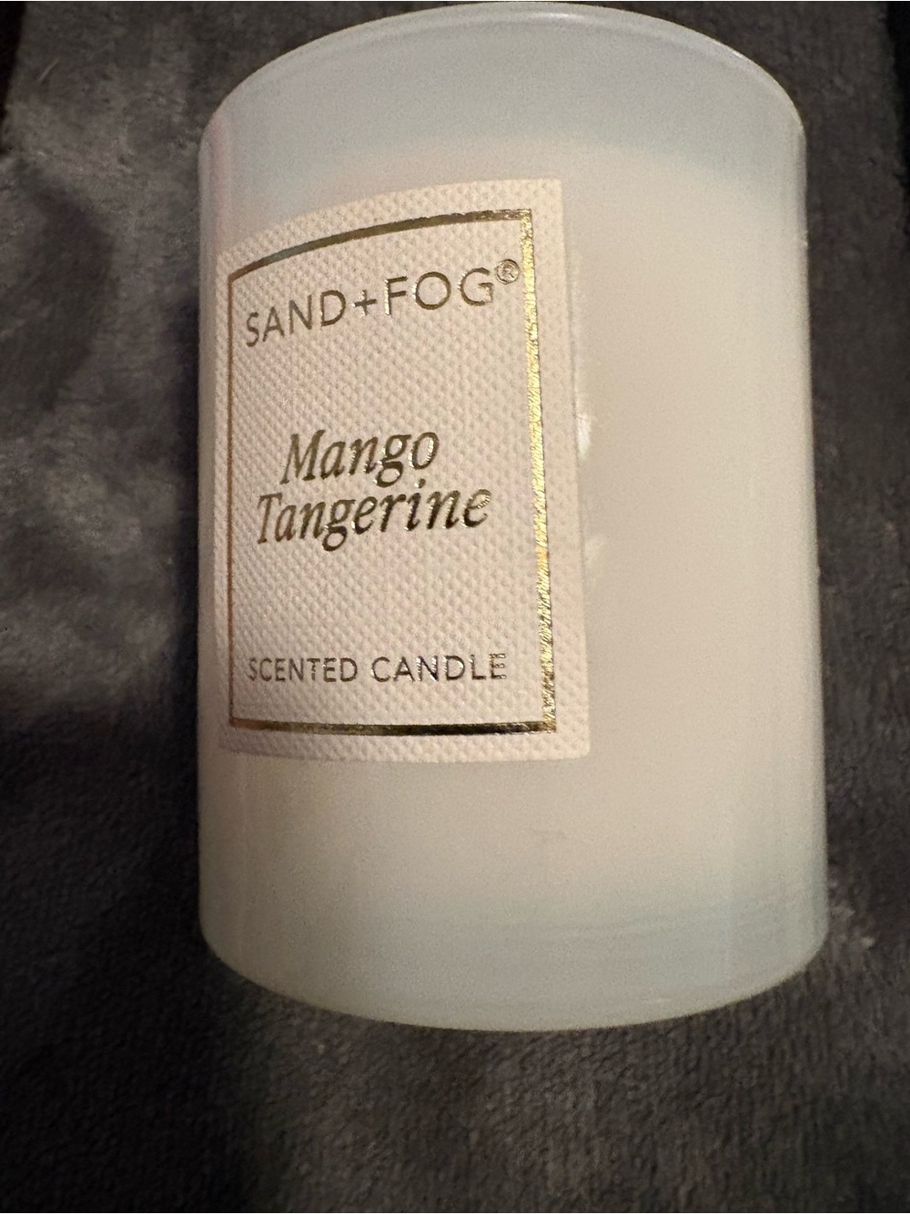 SAND+FOG Mango Tangerine Scented Candle Glass BNWOT POT-3:33
